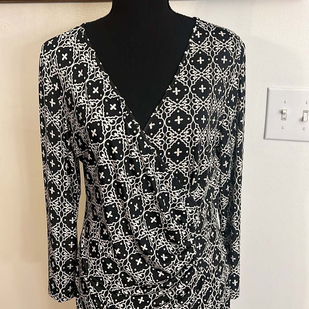 NWT Antonio Milani V-Neck Midi Dress, Sz. L. - Picture 7 of 11